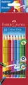 Faber-Castell 116613 - Buntstifte Set Colour Grip, radierbare, 10 Stück im Kartonetui