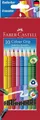 Faber-Castell 116613 - Buntstifte Set Colour Grip, radierbare, 10 Stück im 