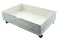 Dekoleidenschaft Bettschubkasten Bettschublade "Shabby" weiß, Bettkasten Schublade mit Rollen Schublade, Unterbettkommode, Schubkasten, Staukasten, Bettkasten, Bett Auszug