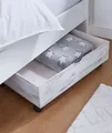 Bettkasten Bett Schublade "Shabby" Rollen, weiß, Schubkasten Unter Bett Kommode
