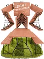 Ondis24 Biertischgarnitur Lisa Campingtisch 2X Bierbank 1x Biertisch Sitzbank klappbar Bierzeltgarnitur 3tlg. einfach transportabel mit Tragetasche (Braun, XL)