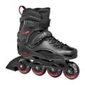 Rollerblade RB 80, Inline-Skates für Männer, Urban Inliner, Schwarz/Rot, 45.5