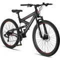 Licorne Bike Strong 2D Premium Mountainbike Shimano,Farbe:Schwarz/Rot;Zoll:29.00 - Rot