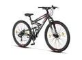 Licorne Bike Strong 2D Premium Mountainbike in 26, 27,5 und 29 Zoll - Fahrrad für Jungen, Mädchen, Damen und Herren - Scheibenbremse vorne und hinten - Shimano 21 Gang-Schaltung - Farbe:Schwarz/Rot;Zoll:29.00