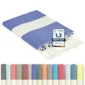 furora Holiday Strandtuch groß 100x200 cm: Baumwolle, leicht lang dünn kompakt - Premium Qualität | Hamamtuch Saunatuch, Fouta Strandhandtuch XXL | Damen & Herren Badetuch Stranddecke Picknickdecke