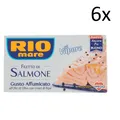6 Rio Mare Salmone Affumicato Lachsfilet In Olivenöl mit Pfeffer geräuchert 125g