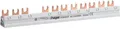 Hager KDN363F Phasenschiene, 3-polig, für FI- und LS-Schalter, 63A, Gabel, 10mm²