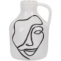Blumenvase AGRINION Steinzeug 19 cm Weiß