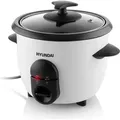 Hyundai Reiskocher HYURC060 I 335W I 450g Reis I Vollautomatische Zubereitung I Keep Warm Funktion I Automatische Temperaturerhaltung - Weiß