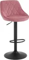 WOLTU Barhocker Barstuhl, Gute gepolsterte Sitzfläche aus Samt, Höhenverstellbar, 360° Drehbar, Rosa
