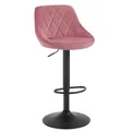 WOLTU 1er Barhocker Barstuhl, Gute gepolsterte Sitzfläche aus Samt, Höhenverstellbar, 360° Drehbar, Farbwahl, in Rosa