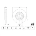 Bosch Bremsscheibe [Hersteller-Nr. 0986479H74] für Mercedes-Benz