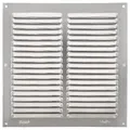 Amig - Quadratisches Lüftungsgitter aus Aluminium mit Moskitonetz | Lüftungsgitter für Luftauslässe | Ideal für Decken | Maße : 200 x 200 mm | Farbe: Silber