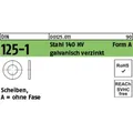 Unterlegscheibe Din 125-1 Form A 13 X24 X2,5 Stahl 140 Hv Galvanisch Verzinkt