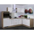 Flex-Well Winkelküche "Valero", mit E-Geräten, Gesamtbreite: 280 cm, Arbeitsplatte mit High Pressure Laminate (HPL) - weiss