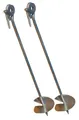 Loggyland Bodenanker Bodenanker zum Eindrehen ins Erdreich, Eindrehanker, zum Eindrehen, (2-St., Set incl. Belagscheibe und Befestigungsschraube für Holz), Schaukelanker, Eindrehanker, aus verzinktem Stahl