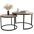 Selsey Couchtisch 2er Set  Bello , beige , Maße (cm): H: 46  Ø: 70