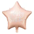 Partydeco Folienballon Happy Birthday Rosa (1x) (FB93-081PJ)
