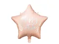 ABC18 Stern Folienballon "Happy Birthday" | Ø 45 cm Rosa