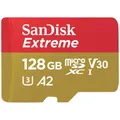 SanDisk Extreme microSDXC-Karte 128 GB Class 10, UHS-I, v30 Video Speed Class