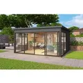 Lasita Gartenhaus Domeo 5 Carbongrau 418 cm x 418 cm