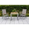 MERXX Ausziehtisch "Naxos", mit Akazienholz-Tischplatte, BxTxH: 70 x 120 x 74 cm - beige