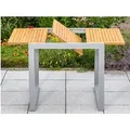 Balkontisch Naxos 80/120 cm x 70 cm Ausziehbar Silber