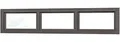 Skanholz Fenster "Oberlicht", grau (schiefergrau), B/H/L: 147cm x 30cm