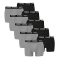 PUMA Herren Boxer Boxershorts Shorts Unterhosen Comfort Stretch 10er Pack, Wäschegröße:L, Artikel:-003 Grey Melange/Black