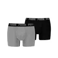 PUMA Herren Boxershorts 2-er Pack Boxer Unterhosen | Gr. L | Grey/Black