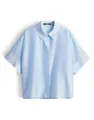 someday Damen Kurzarmbluse | Boxy Printbluse aus seidig schimmernden Satin Summer Breeze, 38