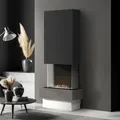 muenkel design Garda [moderner Design Ethanolkamin]: Galaxy (Schiefer dunkelgrau) - safety burner 450 - schwarz-grau
