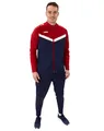 JAKO Trainingsanzug Polyester Iconic (Jacke und Hose, sportiver Schnitt) marineblau/rot Herren, Größe: M