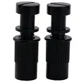 Musiclily Pro M8 Metrisch Stop Tailpiece Saitenhalter Montagebolzen und Einsätze Buchsensatz für Epiphone Les Paul Style E-Gitarre, Schwarz (2er Set)