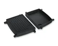 Enders® Grill-Wende-Platte Gusseisen 1/2 Grillfläche Grill-Zubehör Grillplatte Grillpfanne für Gasgrill URBAN & EXPLORER, massive Grill-Gussplatte, doppelseitig anwendbar, Schwarz