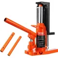 VEVOR Hydraulischer Wagenheber, 2,5 t Auf-Zehen-Zehenheber, 5 t Auf-Zehen-Hubkapazität, Maschinenwagenheber, 20-135 mm Zehenhöhe, 227-340 mm Ober...