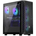 endorfy Signum 300 ARGB Midi-Tower PC-Gehäuse Schwarz 4 Vorinstallierte LED Lüfter, Seitenfenster, Staubfilter