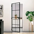 Vidaxl Innentür Schwarz 83x201,5 Cm Einscheiben-sicherheitsglas Aluminium Fein