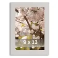 VictoR Bilderrahmen Klee 9x13 cm in grau - moderner schlichter Fotorahmen Holz 9x13 - Bilderrahmen 9x13 grau