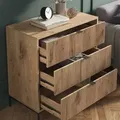 Vicco - Kommode Eliza, Viking Oak, 80 X 81.2 Cm Mit 3 Schubladen