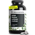natural elements MSM Kapseln - 365 vegane Kapseln - 1600mg Methylsulfonylmethan