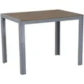 Gardissimo FIRE ALMA Nonwood Alu-Gartentisch Gartenmöbel 100x70cm silber