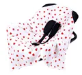 BabyLux Babyschale Einschlagdecke Babyschale Autositz Babydecke 80x80 cm aus Musselin, D9_Erdbeeren_80x80