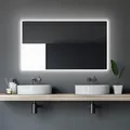 Moon Badspiegel mit Beleuchtung 120x70 cm  Badezimmerspiegel mit Beleuchtung ...