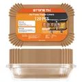 120 Stück Backpapier für Heißluftfritteuse Ninja Dual, Stone TH Airfryer mit Doppelkammer Pergamentpapier Liner Kompatibel mit Ninja AF300EU AF400EU SL400EU AF500EU, Andere Heißluftfritteuse