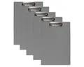 mixed24 Schreibmappe 10 Stück A4 Klemmbretter Schreibunterlage mit Metallklemme, und Kunststoffecken, mit leinengeprägtem PVC Kunststoffüberzug