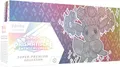 Pokémon-Sammelkartenspiel: Super-Premium-Kollektion Karmesin & Purpur – Prismatische Entwicklungen (1 holografische Vollbild-Promokarte,1 Flauschige Evoli-Deckbox & 15 Boosterpacks)