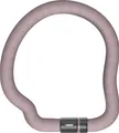 ABUS Kettenschloss Goose Lock – biegsames, klapperfreies Fahrradschloss aus gehärtetem Stahl – 6 mm stark – 110 cm lang – mit Schlüssel – Altrosa