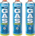 Gloria Universal Gaskartuschen für Thermoflamm Camping Unkrautbrenner 3x600ml