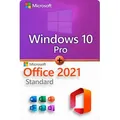 Microsoft Windows 10 Professional + Microsoft Office 2021 Standard Lizenz für 3 PC